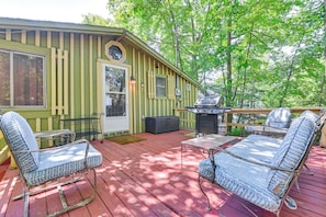 Private Deck | Cushioned Patio Furniture | Gas Grill