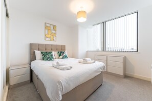 The bedrooms feautre ample storage for your stay, perfect for those in town for the long haul