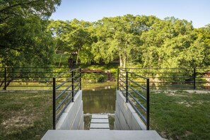 Convenient river access from the new backyard staircase