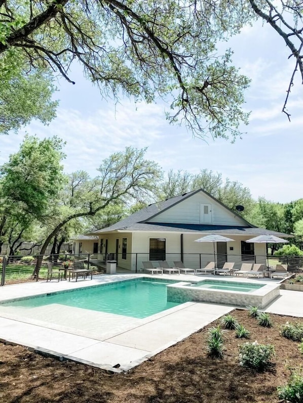 Shared seasonal pool. #5 is the door on the right.