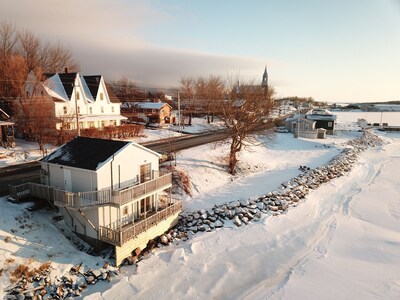 Waterfront in downtown Chéticamp