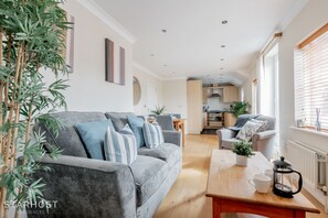 Open plan living space creates a sociable environment