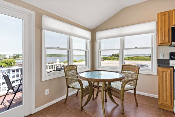 Dining Area with Pond View