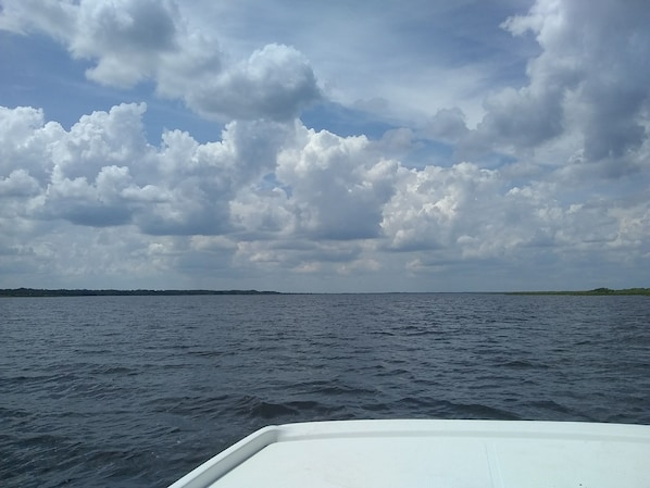 View of lake from boat