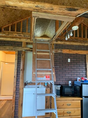 Ladder to loft area