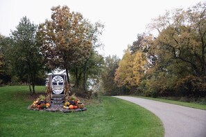 This private road will lead you to the Farmhouse. 