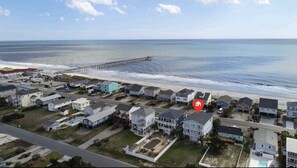 Ocean Crest Fishing pier and Island Way restaurant approximately 200 yards away