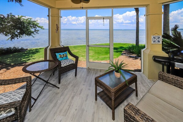 Enjoy Bay Breezes on your Screened in Porch