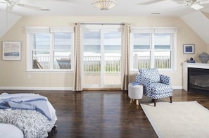 Master Bedroom with large beach-facing deck.