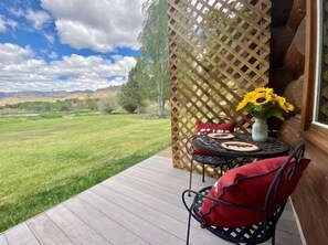 Quaint sitting area perfect for a morning cup of coffee or an evening glass of wine