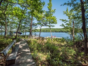 Walk down our boardwalk to kayak off our private dock