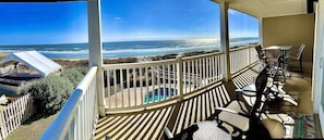 Beautiful Oceanfront Views from the balcony of Dunescape #201.  Isle of Palms, South Carolina.