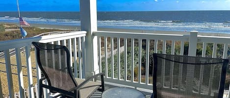 Beautiful Oceanfront Views from the balcony of Dunescape #201.  Isle of Palms, South Carolina.