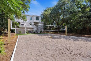 View of Backyard with Full-Size Volleyball Court!