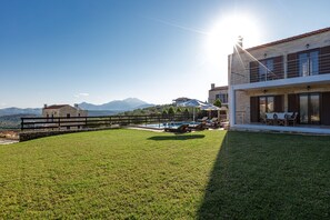 Spacious lawn.
