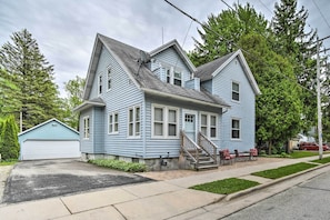 This lakeside home is just a short walk from Elkhart Lake!