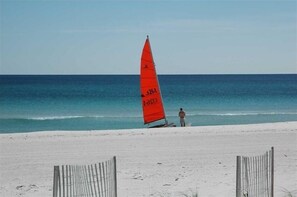 Lone sailor adjacent to the Regency Cabanas