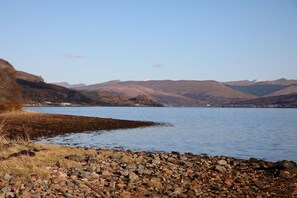 Loch Fyne from shore below cottage (50 metres).