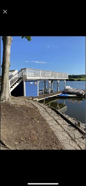 Private dock two stories