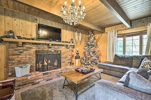 Main Living Space | Stone Fireplace