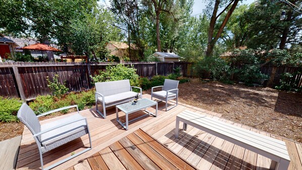 Enjoy the outdoors in our private fenced in yard