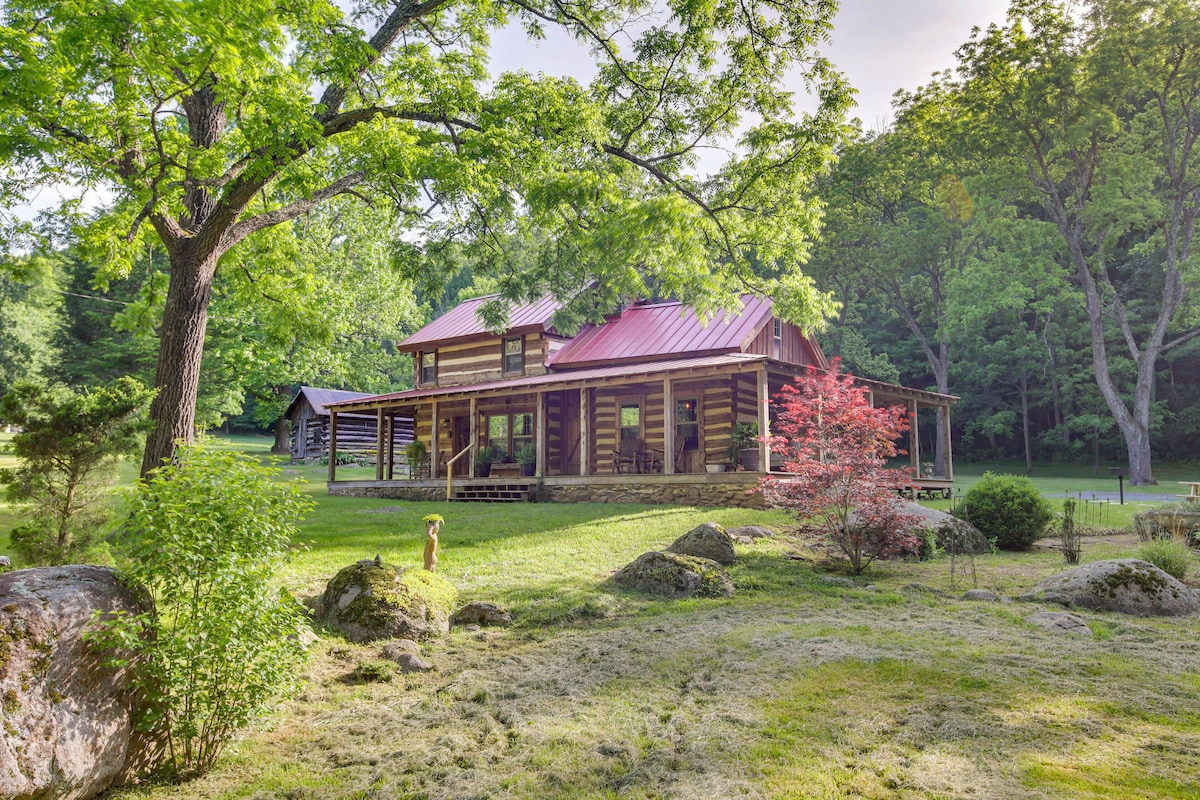 Restored Buchanan Log Cabin on 9-Mile Creek!