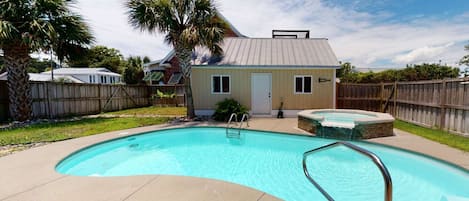Relax around the pool on a hot day!  Tipsea Toes has a fenced in back yard for extra privacy (hot tub and pool are not heated)