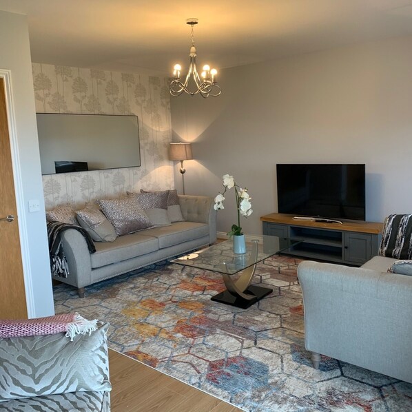 First Floor Lounge Area with views over The Braid and Amble Marina