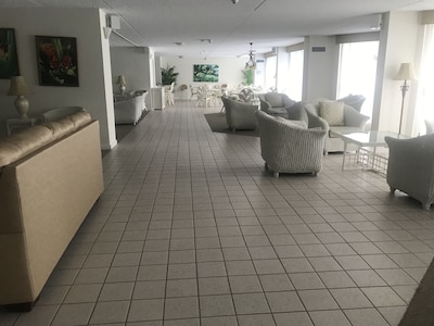 Large one bedroom, one bath condo. Includes pool, gyms parking, steps from beach