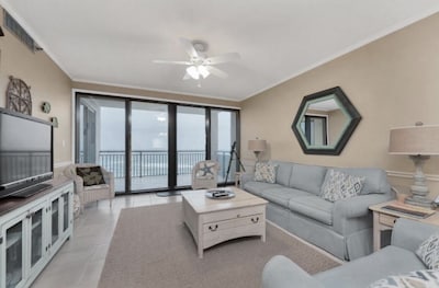 Enjoy a LARGE Gulf Front Balcony at Navarre Towers