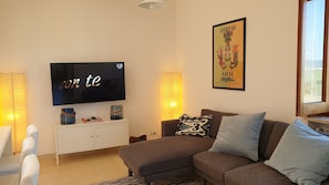 The living room with large falt TV
