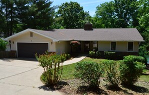 Front of home with double car garage