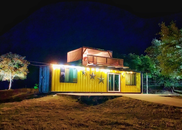 40’ Shipping Container Home with outdoor bedroom on deck