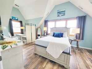 Upstairs bedroom with unbeatable morning light and water views