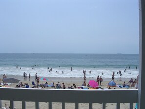 View from the deck . The beach is below your deck 