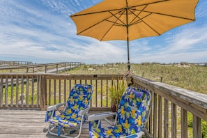 4 beach chairs are provided for your use during your stay