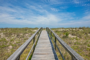 Boardwalk leading out to the beach