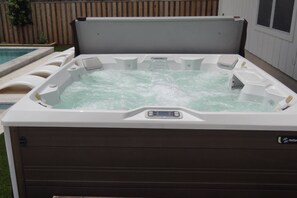 Relax in the hot tub