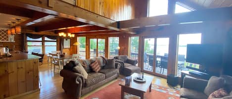 Lakeview from the Living room of The Adirondack Cabin