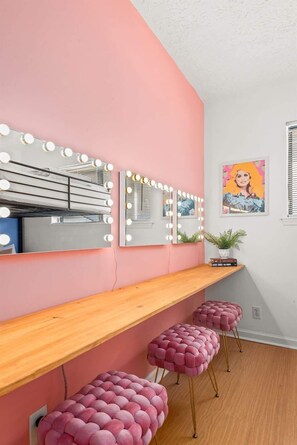 3 mirrors with lights and usb plugs