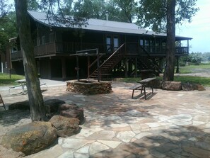 New patio and bonfire pit