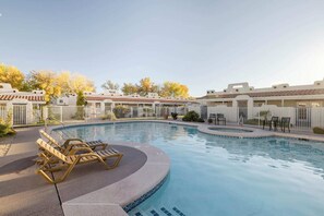 Enjoy a relaxing evening in the pool or hot tub.