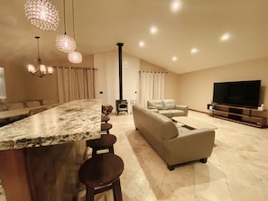 Bar counter view of the living room