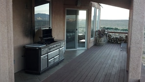 Monster deck with monster grill.
