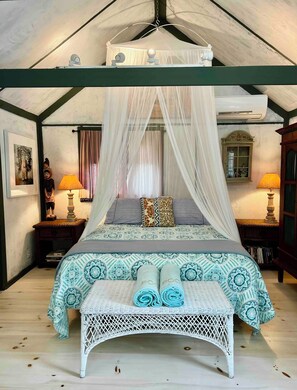 Bed with a net