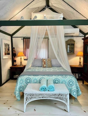 Bed with a net
