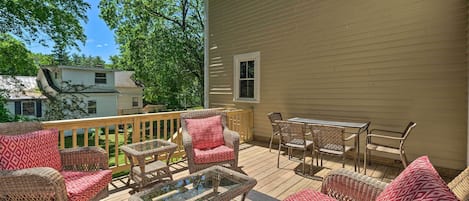 Wolfeboro Vacation Rental | 4BR | 2BA | 2,300 Sq Ft | Stairs to Access