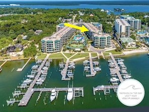 Top floor views! Boat slips available to rent through the front desk.