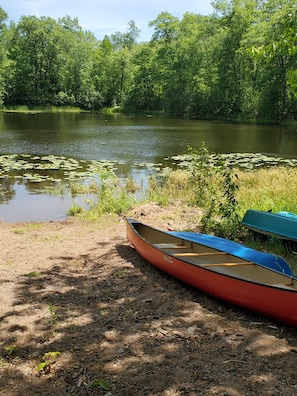 Free use of canoe, kayak, and paddle boat