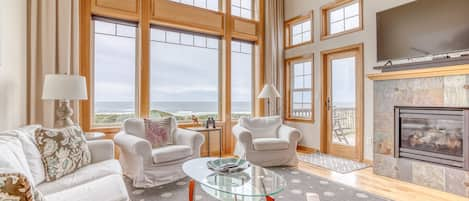 Living Room with Window Views